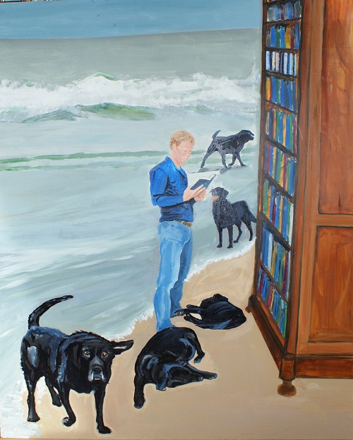 The writer and his dogs